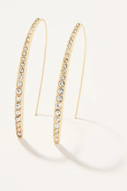 Spartina Sparkle Arc Hoop Earrings Large Crystal