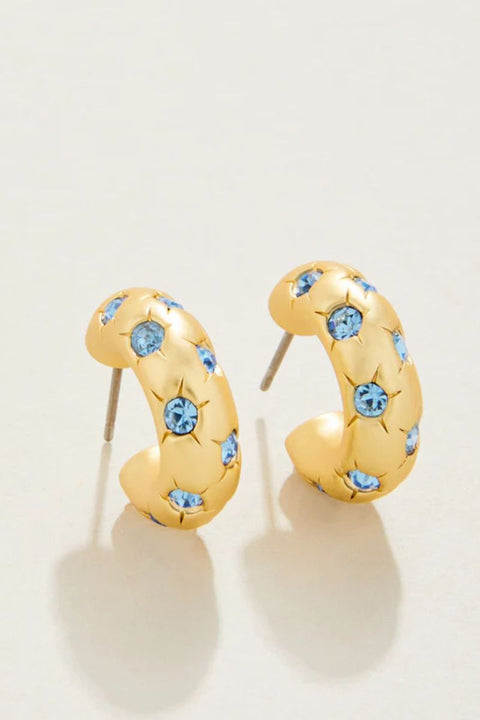 Spartina Chubby Hoop Earrings Blue