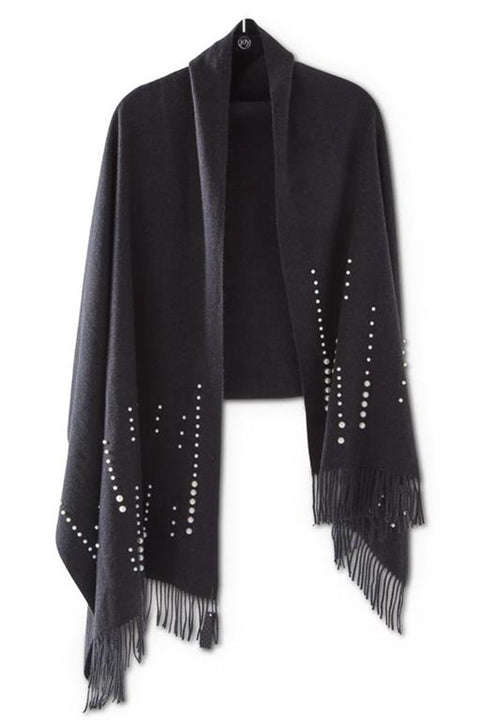 K&K Scarf with Pearls Black