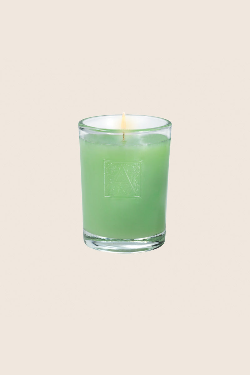 Aromatique Pistachio Macaroon Votive Glass Candle