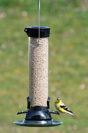 Droll Yankees Onyx Clever Clean Sunflower & Mixed Seed Bird Feeder 12"