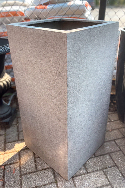 granite planter pots Campania Farnley Planter Square Riverstone Premium Lite – Chalet