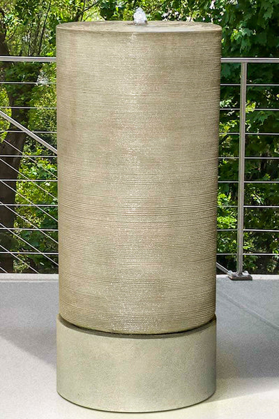 Campania | Tall Cylinder Fountain | Grey Stone