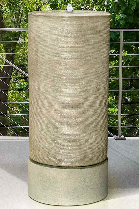 Campania | Tall Cylinder Fountain | Grey Stone