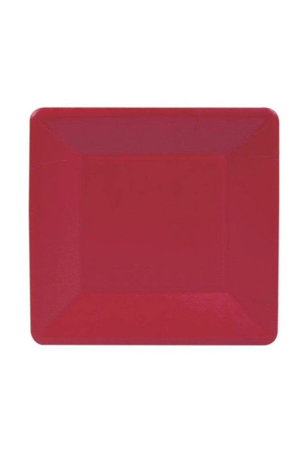 Caspari Grosgrain Red Paper Salad Plates