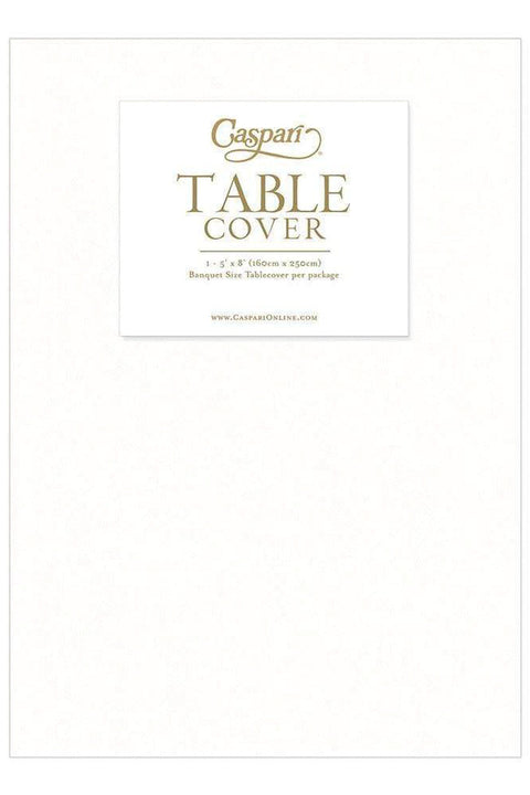 Caspari White Table Cover 8 x 5