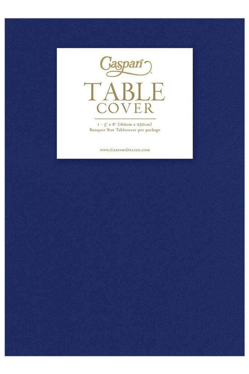 Caspari Linen Solid Navy Blue Table Cover