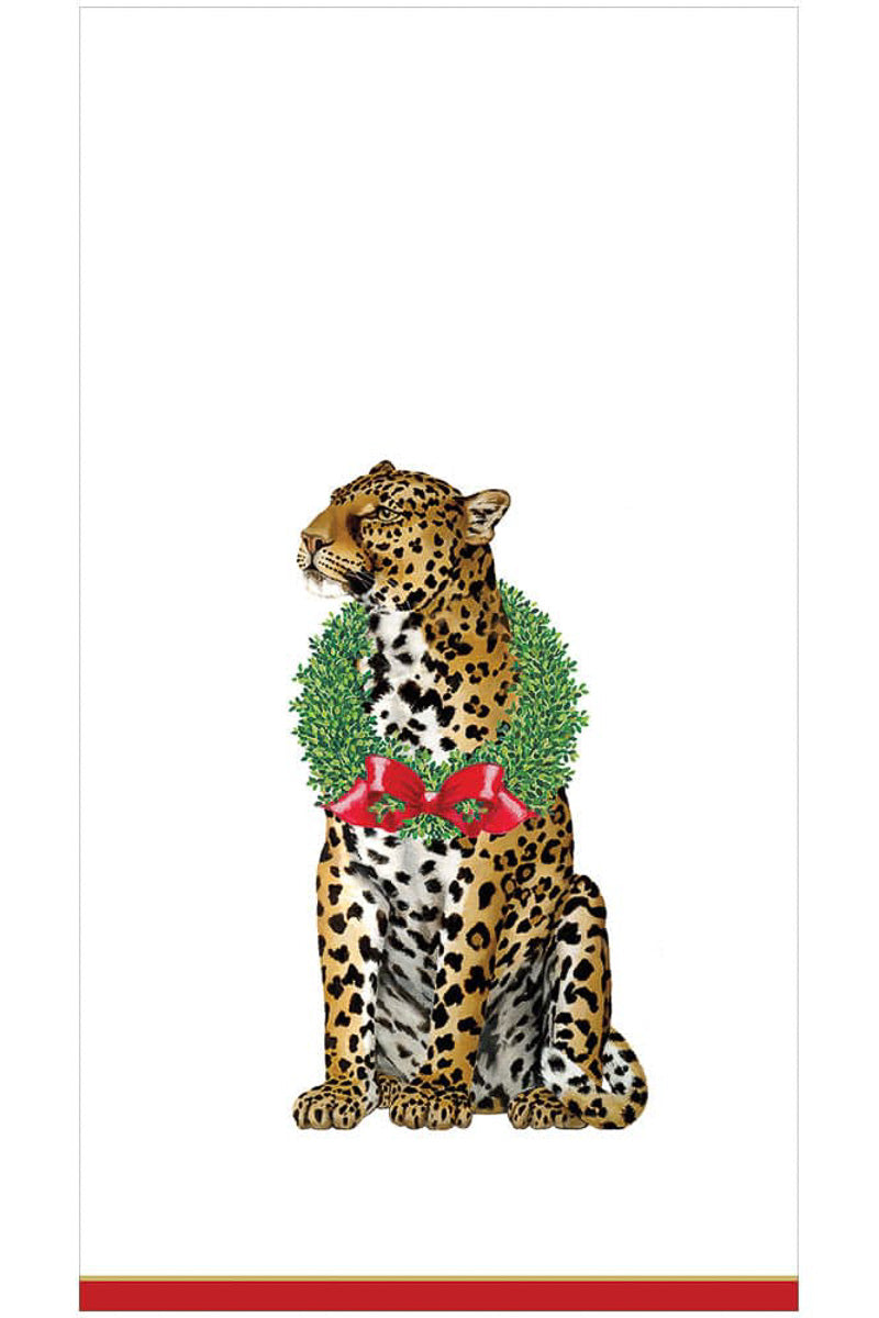 Caspari Wild Christmas Guest Towels Ivory