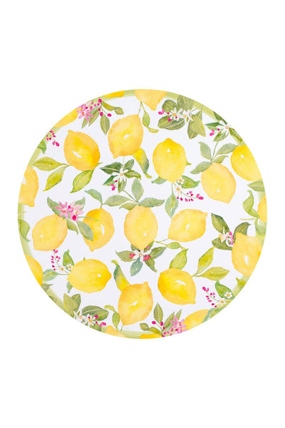 Caspari Limoncello Round Paper Placemats