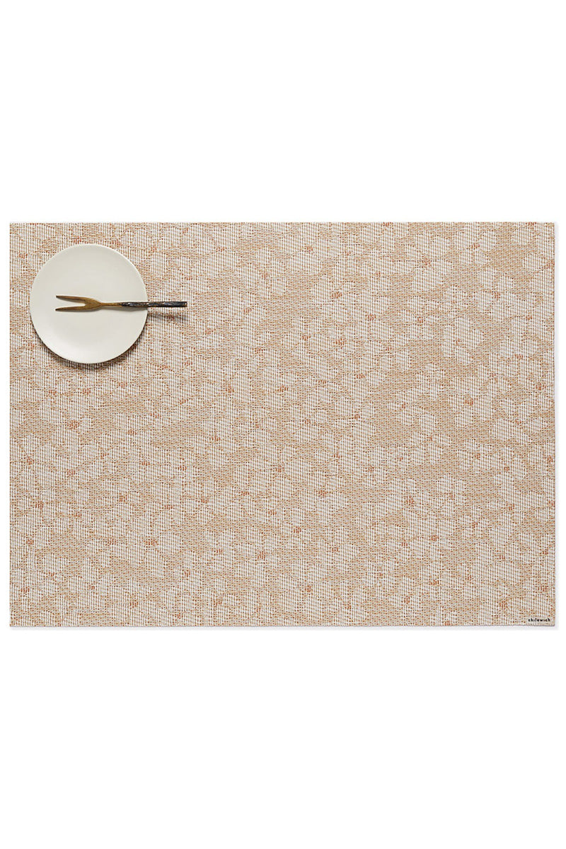 Chilewich Flora Placemat Rectangle 14"x19" Almond