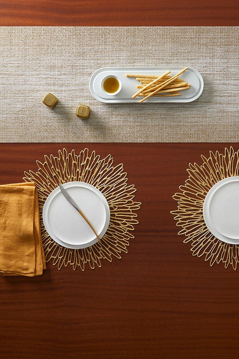 Chilewich Bloom Placemat Round 15" Gilded