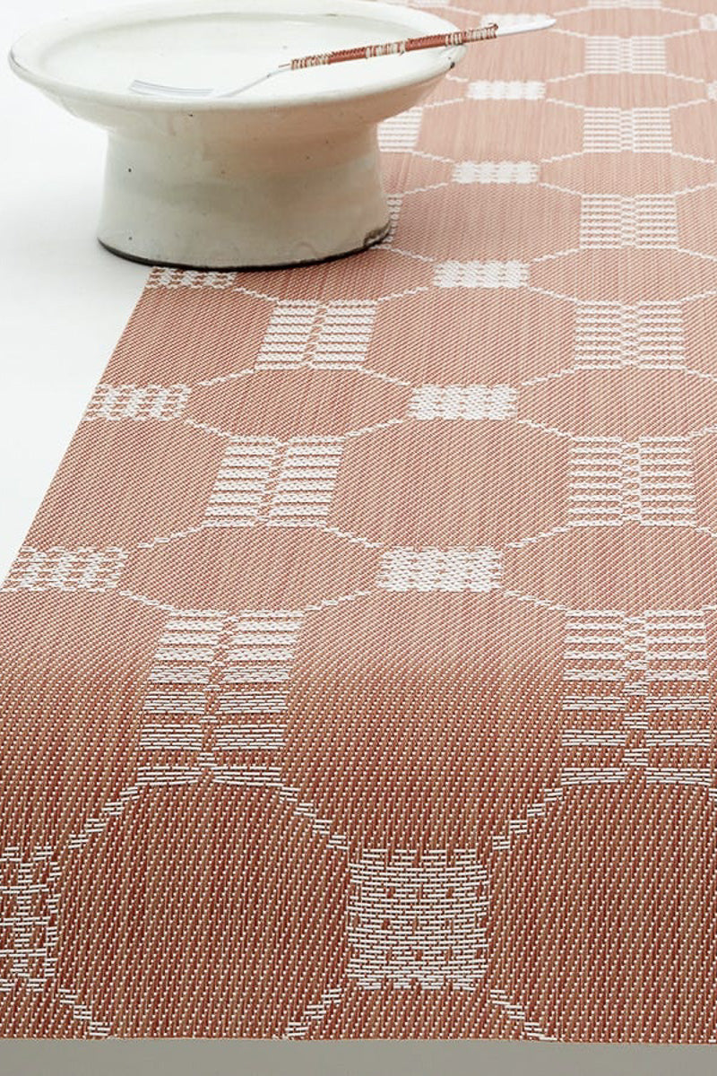 Chilewich Coverlet Table Runner 14"x72" Burnt Coral