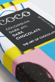 COCO Chocolatier Colombian Dark 61% Mini Chocolate Bar