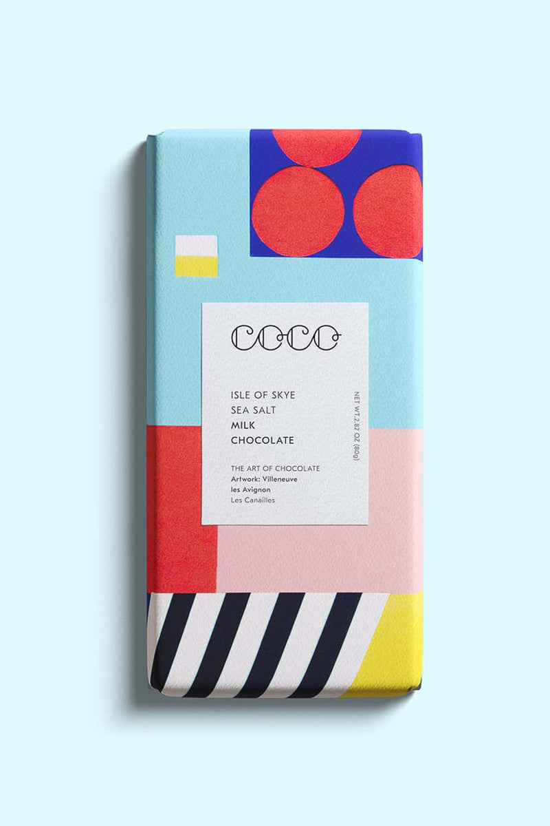 COCO Chocolatier Isle of Skye Sea Salt Milk Chocolate Bar