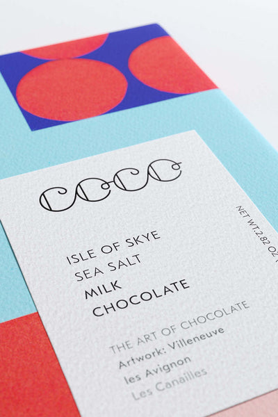 COCO Chocolatier Isle of Skye Sea Salt Milk Chocolate Bar