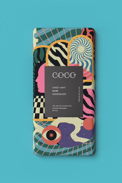 COCO Chocolatier Sweet Mint 80G Dark Chocolate Bar