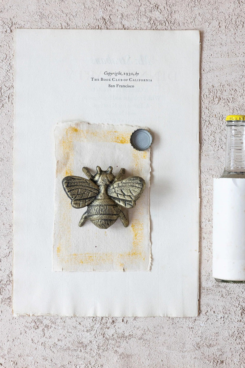 Creative Co-Op Metal Bee Bottle Opener 4" Gold