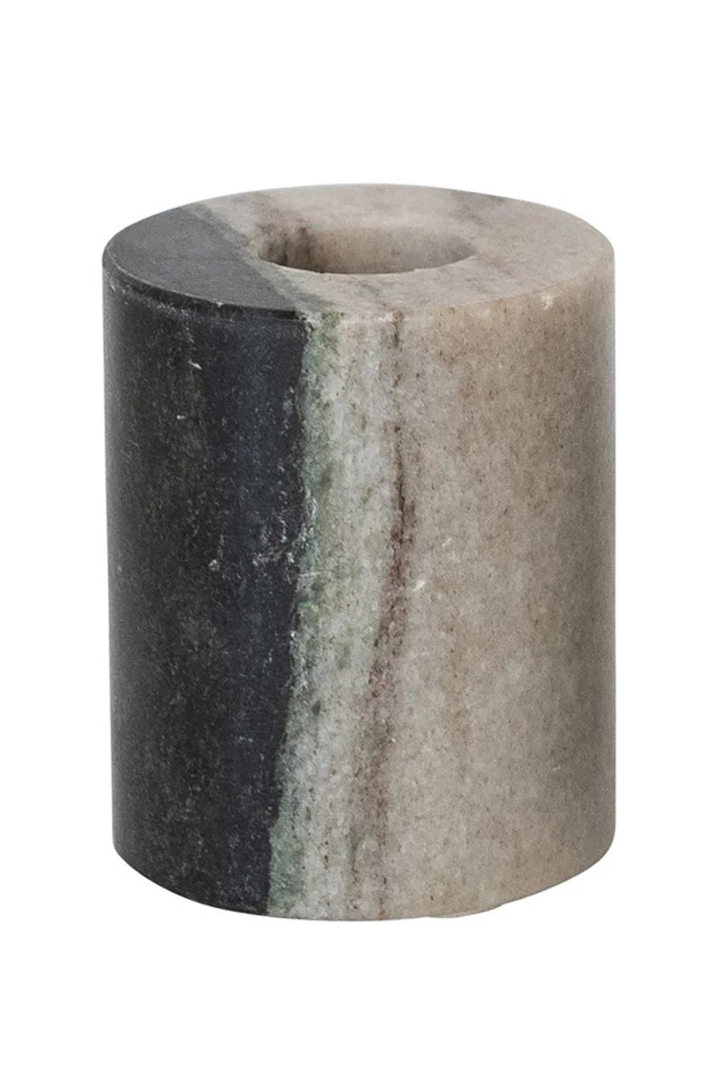 Marble Taper Holder Black Melange