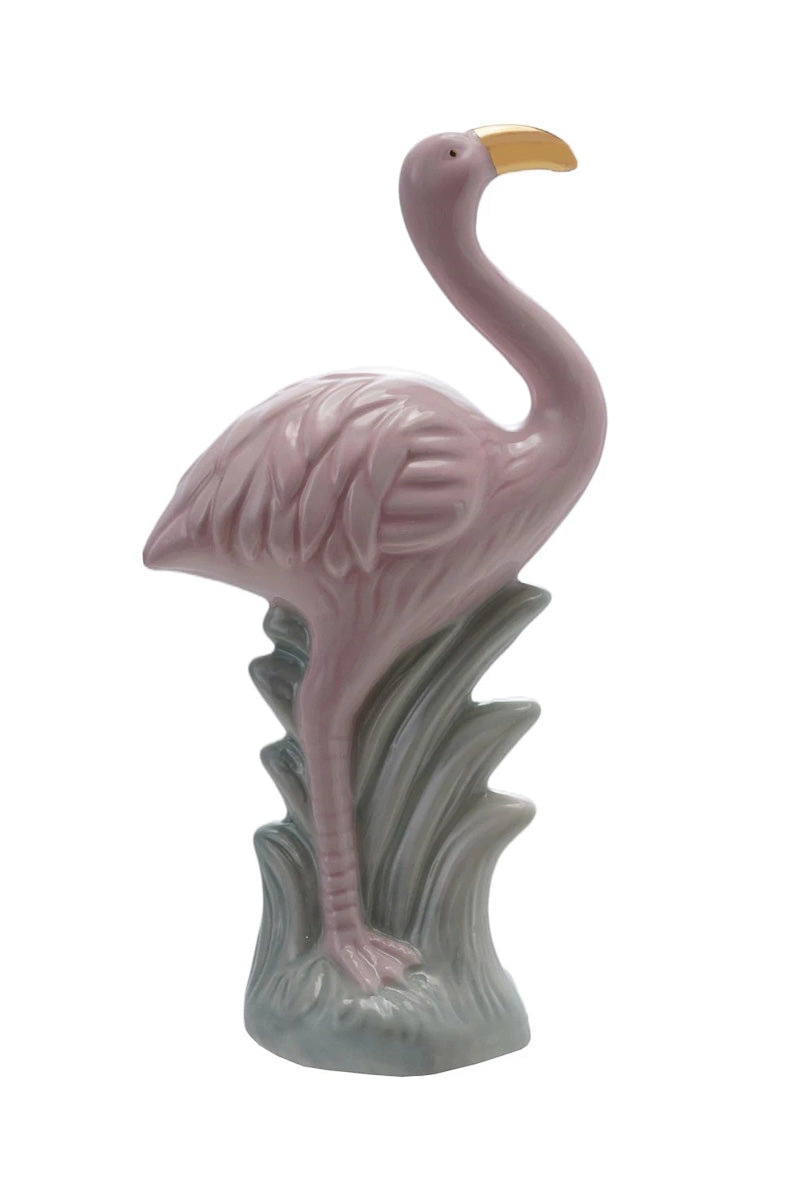 Creative Co-Op Stoneware Vintage Reproduction Flamingo