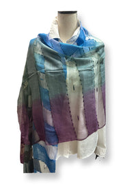 SCARF, SHADES OF BLU/PRPLE/GRY