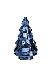 Glass Christmas Tree 6.7"x10.6" Blue