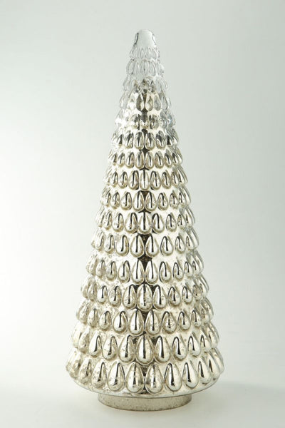 Glass Christmas Tree 9.3"x21.7" Champagne