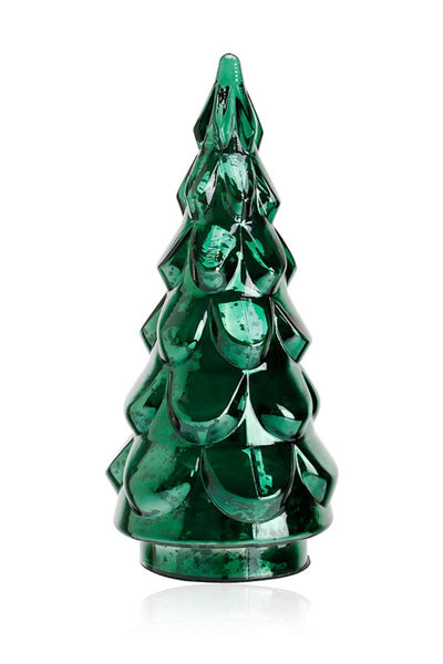 Glass Christmas Tree 6.7"x14" Green