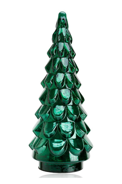 Glass Christmas Tree 8.3"x21.7" Green