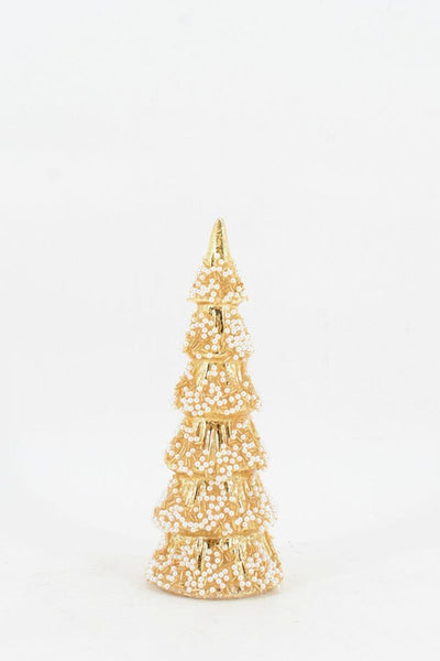 Glass Christmas Tree 3.54"x10.24" Gold