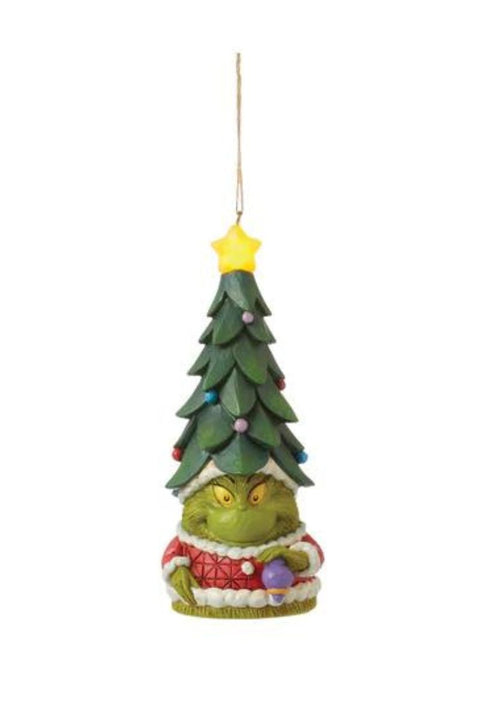 Jim Shore Grinch Gnome with Lit Star Hat Ornament