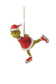 Jim Shore Grinch Ice Skating Ornament