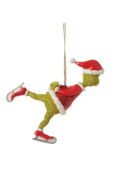 Jim Shore Grinch Ice Skating Ornament