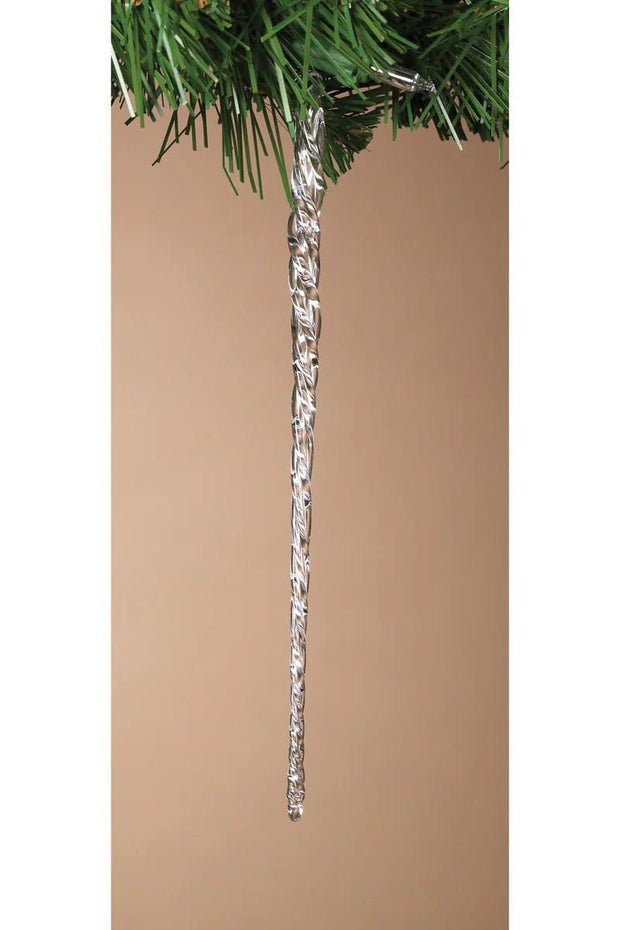 Spun Glass Icicle Ornament Boxed with Ribbon