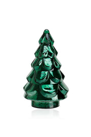 Glass Christmas Tree 6.7"x10.6" Green