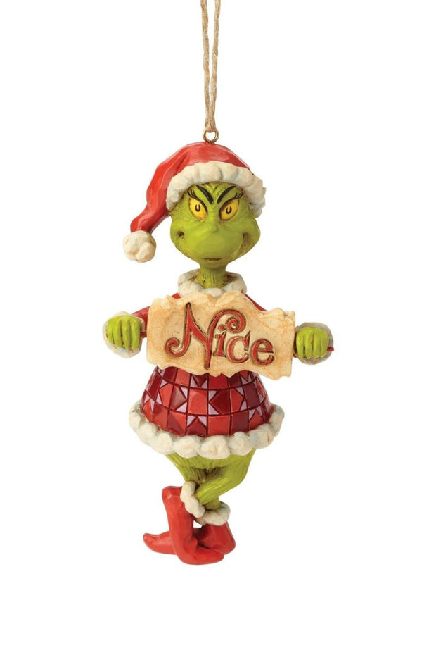 Jim Shore Grinch Naughty and Nice Ornament