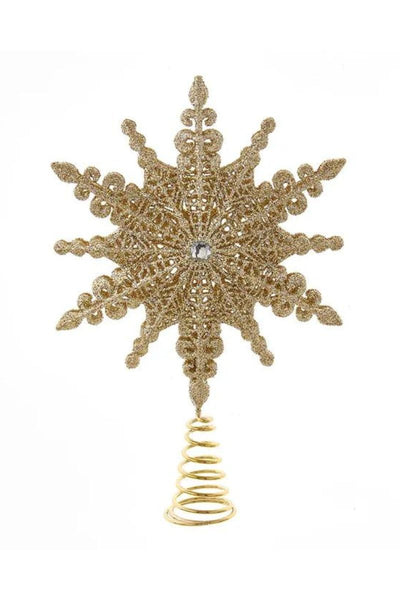 Champagne Gold Star Tree Topper 8"