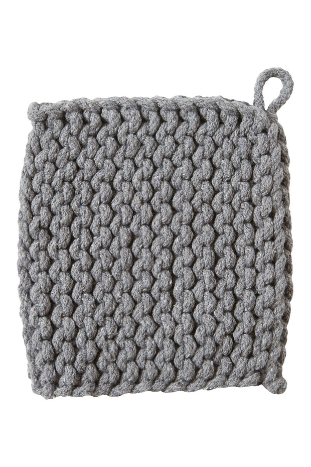 Crochet Trivet Potholder Gray
