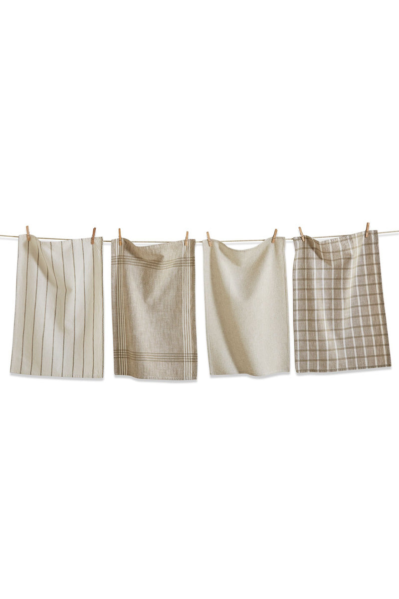 Canyon Woven Dishtowel Set of 4 White Multi