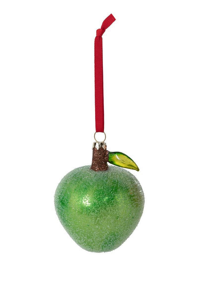 Glass Green Apple Ornament