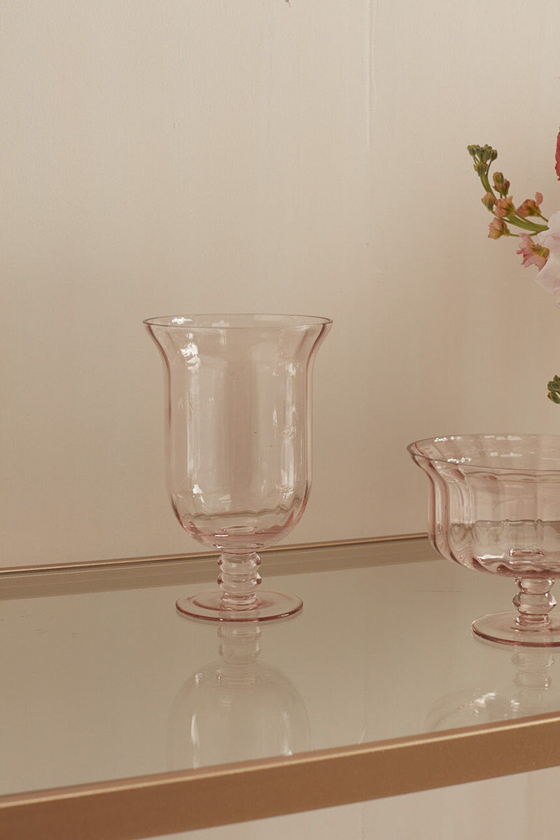 Vesna Footed Vase 4.5"X 7" Pink