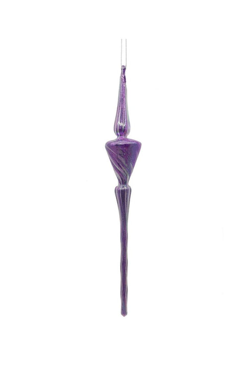 Triangle Icicle Ornament 13.5" Purple