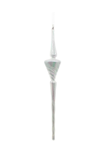 Triangle Icicle Ornament 13.5" Silver