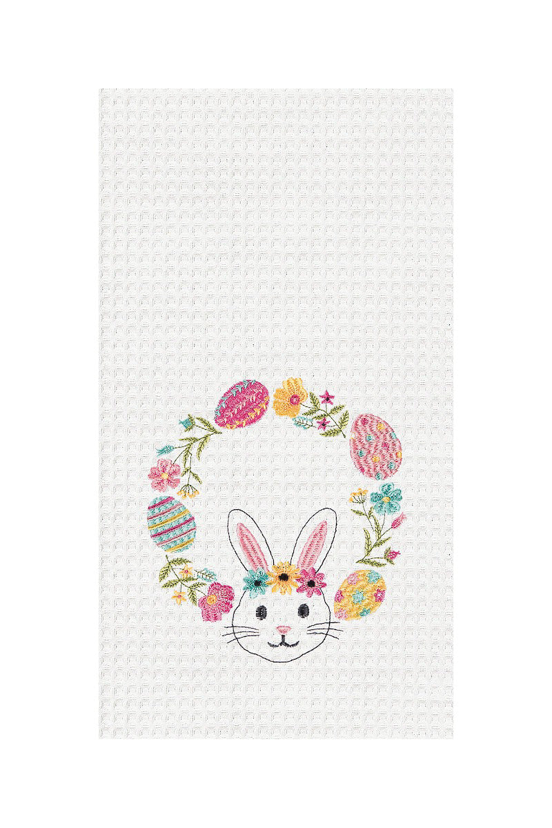 Bunny Egg Wreath Towel