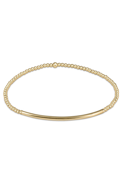 eNewton Classic Gold 2mm Bead Bracelet Bliss Bar Gold