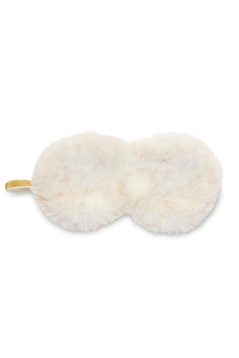 Fabulous Furs Mink Faux Fur Sparkle Eyemask Pearl