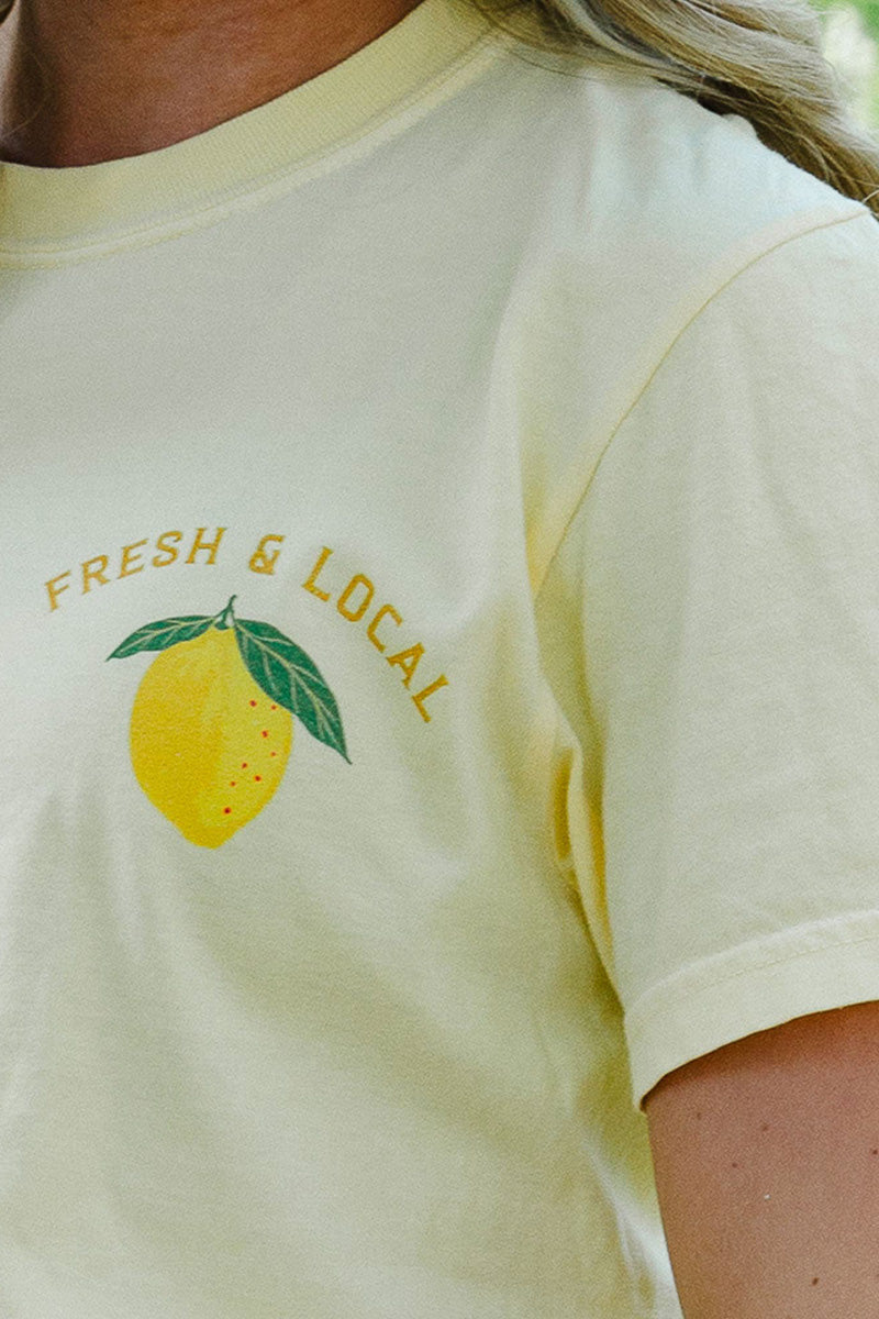Lemon Farmers Market Tee Large Butter