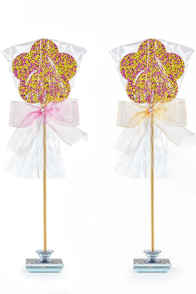 CANDY CHOC FLOWER LOLLIES Y/P