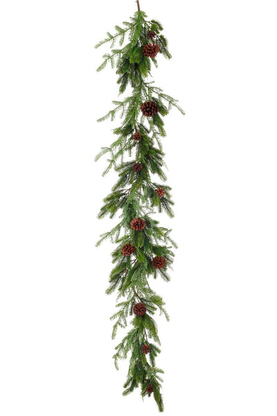 Mixed Pine Garland 7.5' Grey/Green