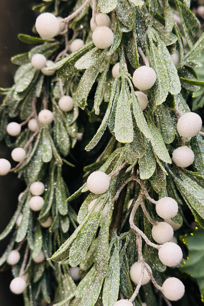 Mistletoe with White Berries Garland 48"