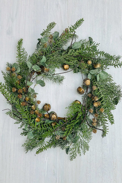 Pine, Bell Eucalyptus Wreath 22"